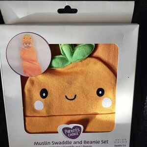 Muslin Swaddle And Beanie set